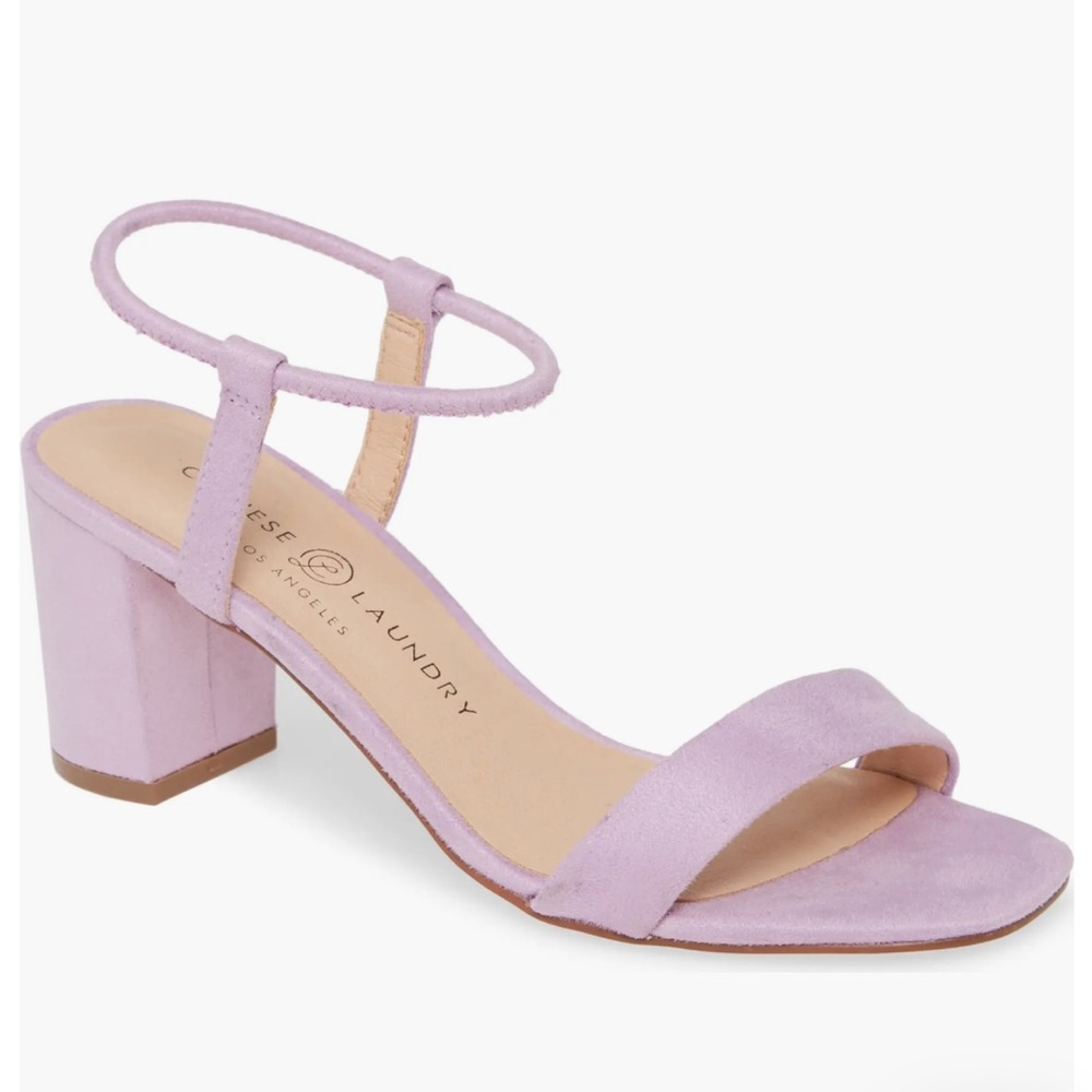 Chinese Laundry Purple Heels with Chunky Block Heel